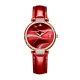 Reef Tiger Automatische Uhren Frauen Rose Gold Fall Rot Echtem Leder Strap Tag Automatische Diamant RGA1589C