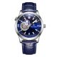 Reef Tiger / RT Top Marke Automatische Edelstahluhr Lederarmband Tourbillon Armbanduhren RGA1693-2-Blue